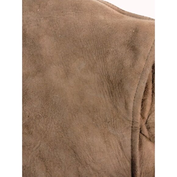 Vtg 90s Polo Ralph Lauren Chocolate Brown Suede Leather Bomber Jacket XXL Flight - Picture 13 of 16